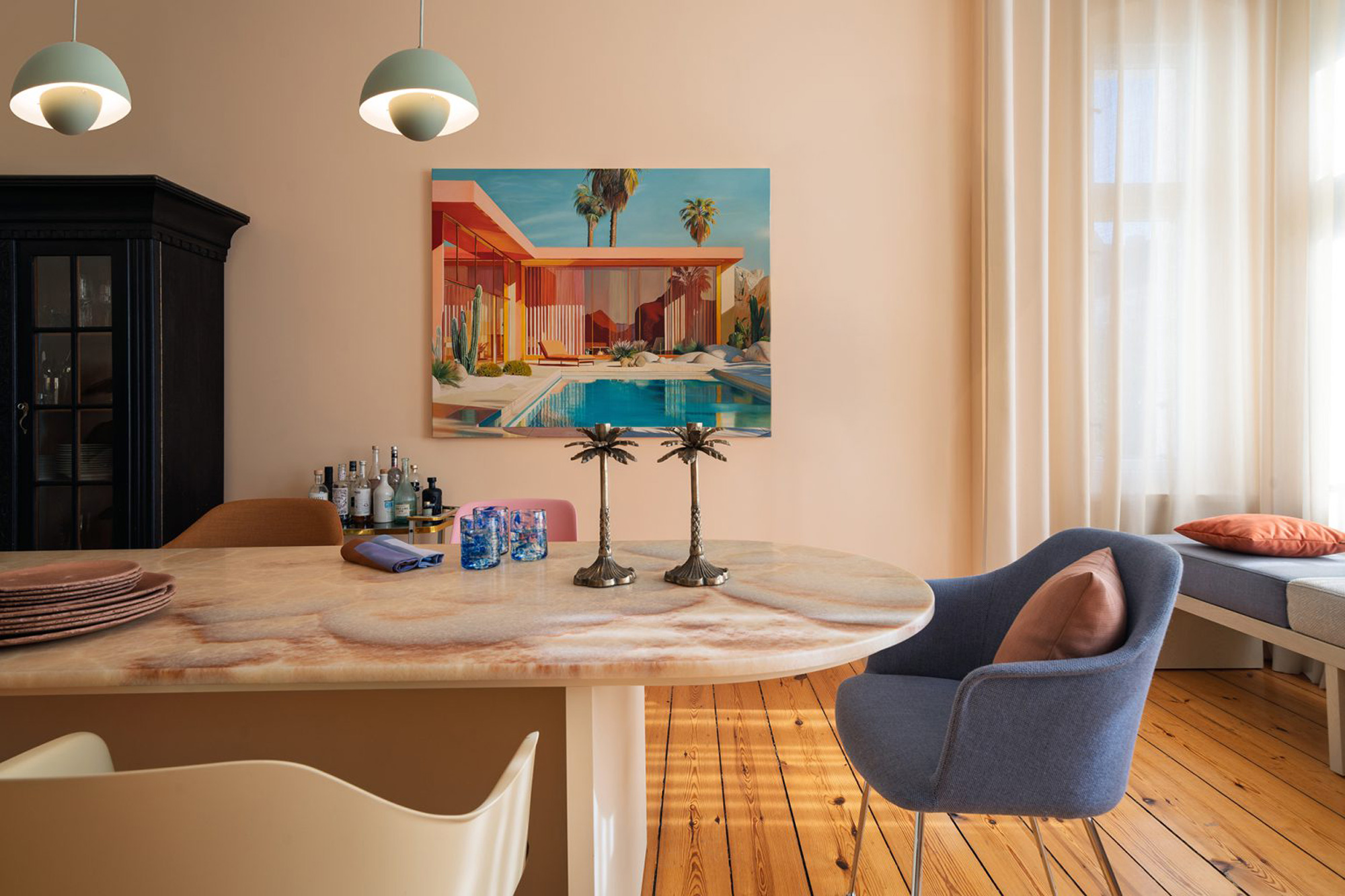 Interiorfotografie Berlin – Detailaufnahme natürlicher Materialien und Texturen in Fabiane Ungers Design, bearbeitet von Janine Junk